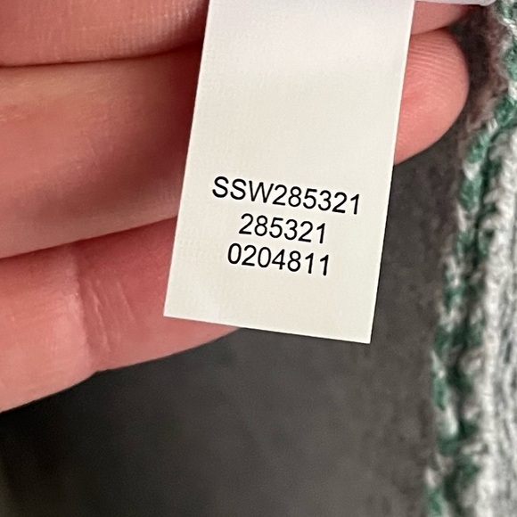 J Jill • Green Chevron Knit Button-Up Cardigan - Picture 3 of 6